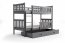 Cubus 2 Etagenbett Hochbett 200x90 mit 2 Matratzen und 1 Schubladen,Graphit