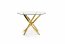 RAYMOND Round table color: glass - transparent, legs - gold