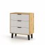 Borg-Duo kom3s Kommode,Eiche artisan/Kaschmir