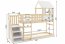 Loft-A Niska ze sch Kõrge voodi,1 madratsiga 200x90,Männipuit