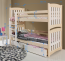 SERAFIN Bunk bed with mattress 180x80 Pine/white