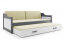 David II 200x90 Twin bed with mattress graphite