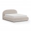 MOET 160x200 Bouclé-Polsterbett mit Matratze und Bettkasten
