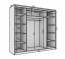 SW-AND-250 cm -KK Sliding wardrobe,Cashmere matt