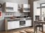 Modena MDF 240 cm Kitchen MDF white gloss/graphite