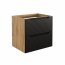 Luxor Black 82-60-2S Cabinet Under Washbasin 60cm