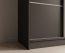 SW-KER-200 cm-BS Schwebetürenschrank mit Spiegel,Schwarz/Silber