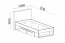 Sergio SE12 L/R 90x200 Bed with two drawers,Eucalyptus