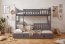 Cubus 3 Triple bunk bed with mattress 190x90 graphite