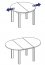 Uran 1 Dinning table (sliding) white