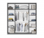 Rodos 225 Sliding door wardrobe (graphite)