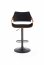 H124 bar stool, black / walnut