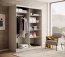 SW-DEL W 160 cm Sliding wardrobe with mirror,White matt,Artisan