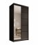 SW-LAU 100 cm Sliding wardrobe with mirror,Black matt