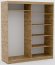 SW-DEL-AB 180 cm Sliding wardrobe with mirror,Artisan,Black matt