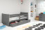 Riko I Jugendbett 90x200 mit Matratze und Schublade,grau