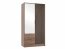 NELLY 2D+LUS Riidekapp (nut/black lamella)