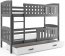 Cubus 2 Bunk bed with mattress 200x90 graphite