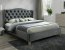 Aspen 180 Bed with wooden frame (Bluvel 14 Velvet Grey)