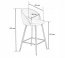 V-CH-H/96- GRANAT Bar stool (Navy blue)