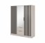 NELLY 3D+LUS Kleiderschrank (cashmere/black lamellas)