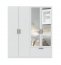 INTERLIT SZF 4D1S LUS Шкаф с зеркалом,4 дверцами и 1 ящиком,белый матовый