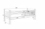 Cubus 1 Bed with mattress 200x90 graphite (Without drawer and mattress)