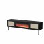 JUTA EF RTV+ kamin black TV-Bank mit Kamin