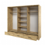 ArtiAR -01P Sliding door wardrobe with lighting and mirror 250cm