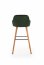 V-CH-H/93- C.Z Bar stool (Dark green/nut)