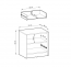 NELLY S51 Bedside (nut/black lamella)