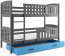 Cubus 2 Bunk bed with mattress 190x90 graphite