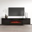 LUXE-EF RTV black + kamin black TV cabinet