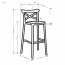 H111 Bar stool,black/brown