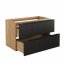Luxor Black 82-90-2S Шкаф навесной для ванной под раковину 90cm