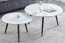 KORA- D Set of two coffee tables white lacquer/black matte
