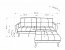 12913- Folding sofa with ottoman (Blue)