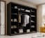 SW-AND-250 cm -BW Sliding wardrobe,Black matt/white matt